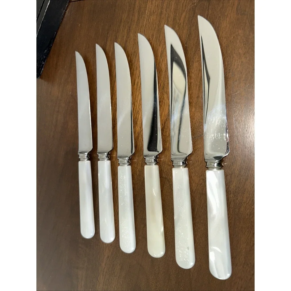 Sheffield Stainless Butter Knives In‎ Box Set Of 6 Vintage